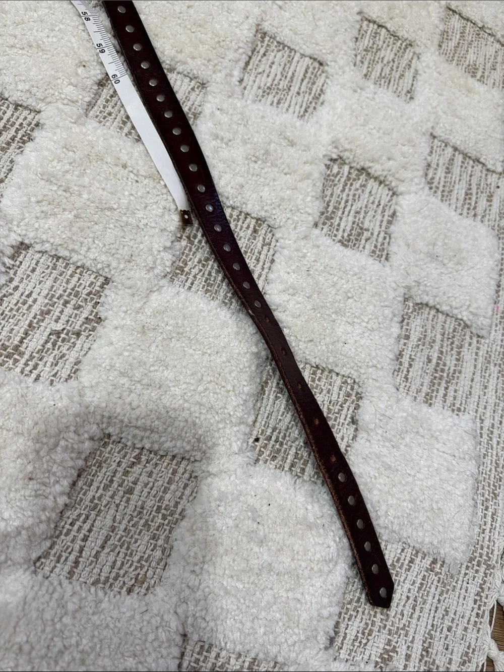 Silpada Designs Genuine Leather Double Wrap Studded Belt Brown 77” size large